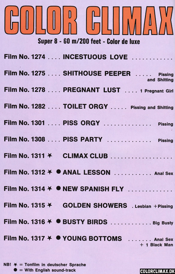 Colorclimax Dk Colorclimax Film Index 1980