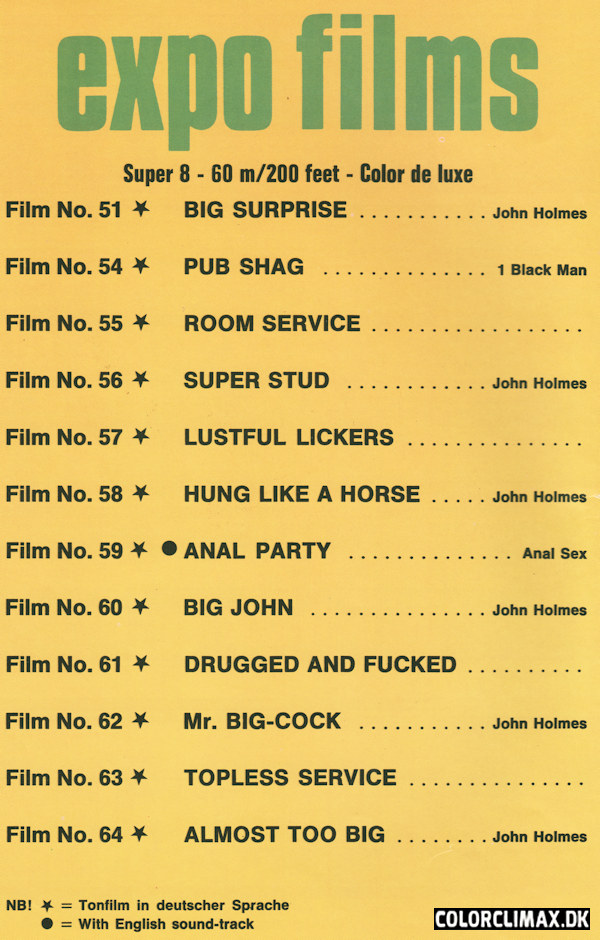 Colorclimax Dk Expo Film Index 1980